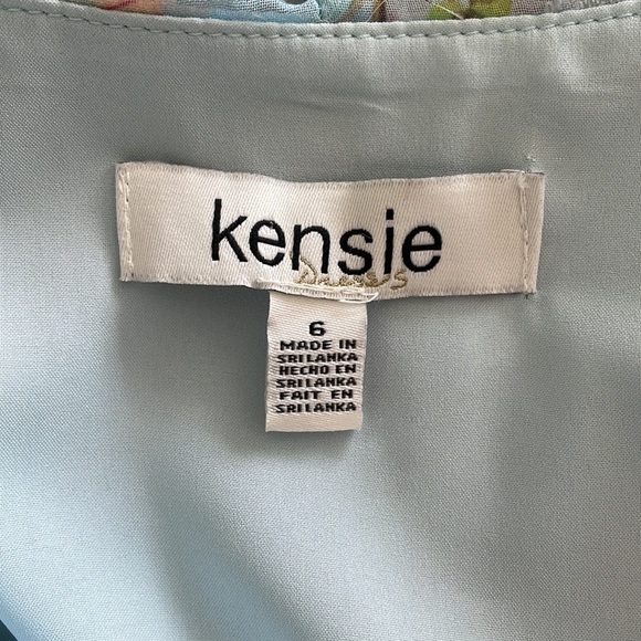 KENSIE Barbie Ruffled Floral Chiffon Midi Asymmetrical Dress 6 or 8 - Picture 9 of 11